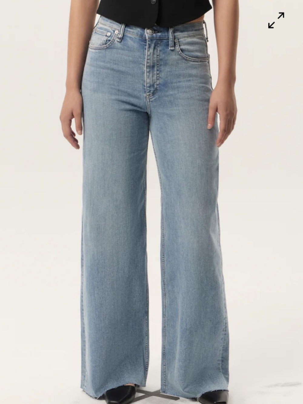 Rag & bone Sofie Ultra High Rise Wide-Leg Jean Whitney Denim